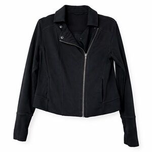 H by Halston Black Utility Moto Jacket